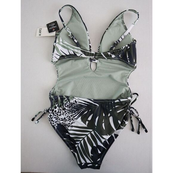 Bar III Women's Sz S Moody Tropics Printed Side-Tie One Piece Swimsuit $88 - Picture 7 of 11